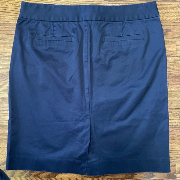 J.Crew Navy Pencil Skirt Classic Style Size 12 - Picture 7 of 10